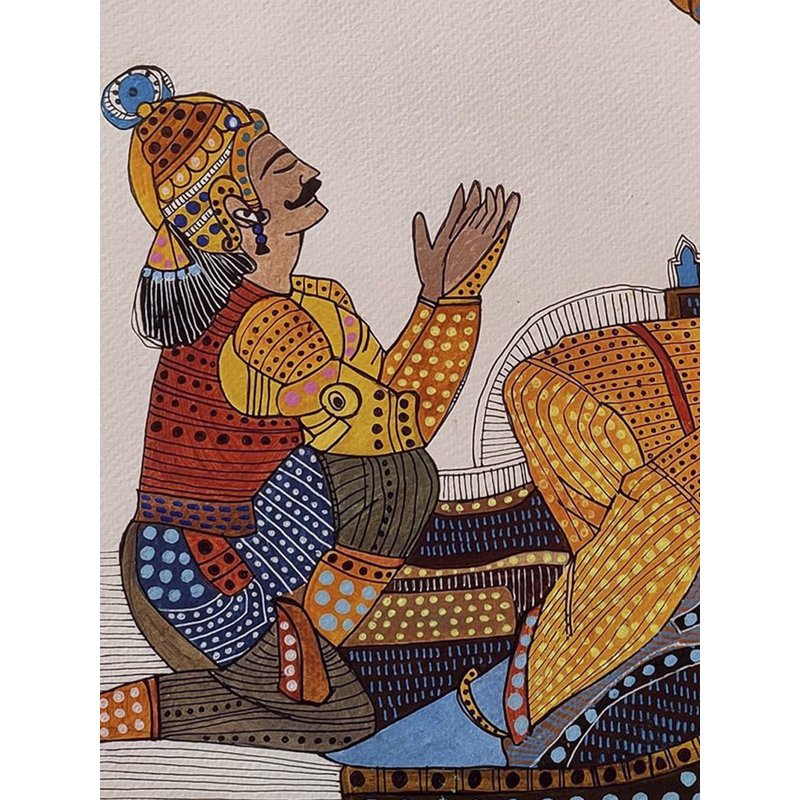 Geeta Gyan - Dédicace | Acrylique et encre sur papier | Par Rukshana Tabassum
