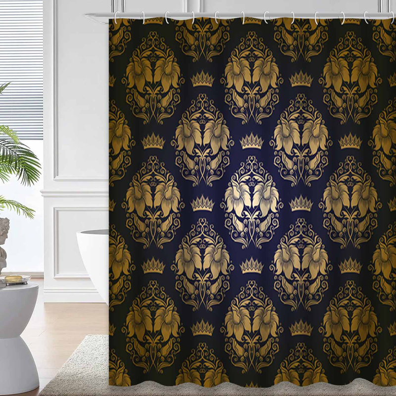 Rideau de douche Damask Floral, L 72 po x l 84 po