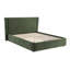 Lit double en chenille vert foncé Cheryl (aucun outil requis)-535803365