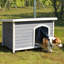 Grande niche pour chien d'extérieur en bois-396597520-396597525