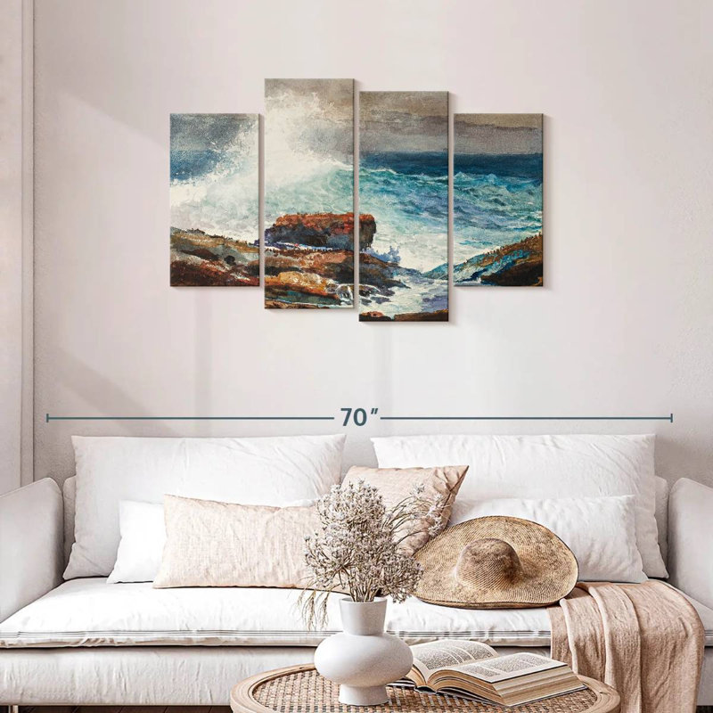 Gillard, marée entrante, Scarboro, Maine, H 22 po x l 36 po