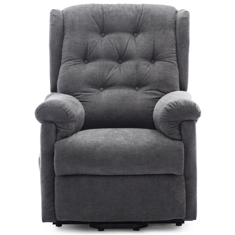 Warwickshire 79cm Wide Lift Assist Wing Chair Recliner, Charcoal