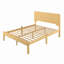 35.5CM H Solid Wood Bed Frame with Metal Slats-286463534