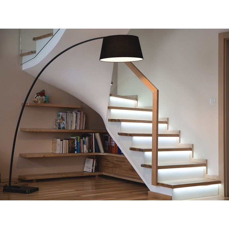 Theodora  74'' Arched Floor Lamp, Black