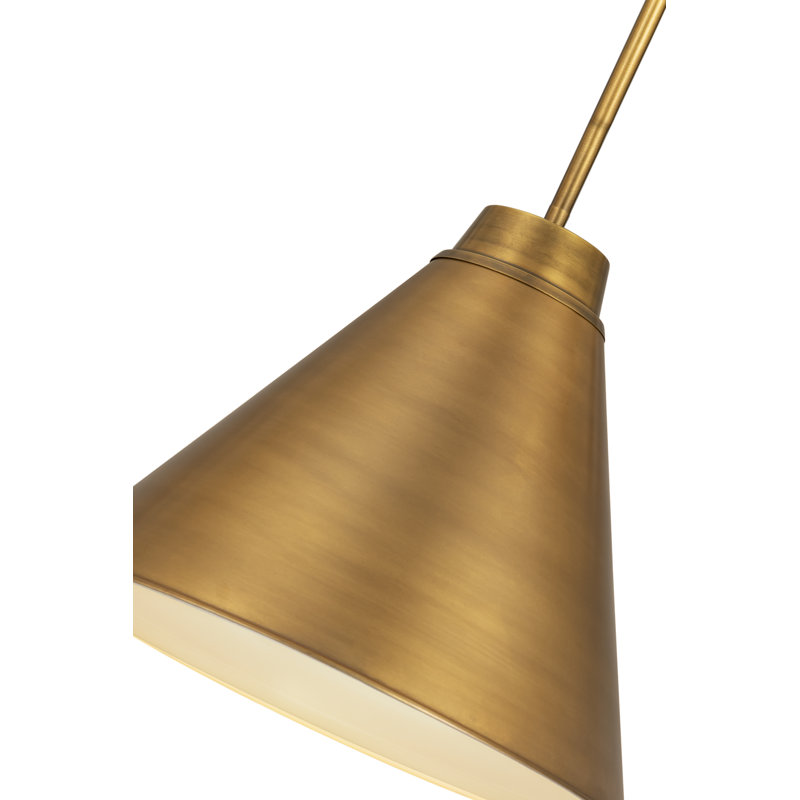Haveman 1-Light Dimmable Adjustable Length Pendant, 18.5" H x 18" W x 18" D, Rubbed Brass