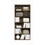 Bibliothèque ouverte à 6 niveaux, tablette de rangement, 17,8 x 61 x 134,6 cm, pin ambré-116261568