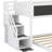 House Bunk Bed With Storage Staircase And Blackboard-847492933