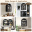 Armoire murale arquée moderne avec tablettes réglables et éclairage à DEL pour le rangement des médicaments dans la salle de bain-122820569