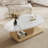 Albanese 47.2" Modern White Oval Coffee Table, Living Room Table Center Table with Faux Marble Top-713877755