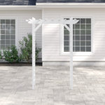 Providence 28'' W x 64'' D Polyvinyl Chloride (PVC) Arbor in White
