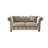 Transitional Tufted Loveseat with 2 Pillows in Beige