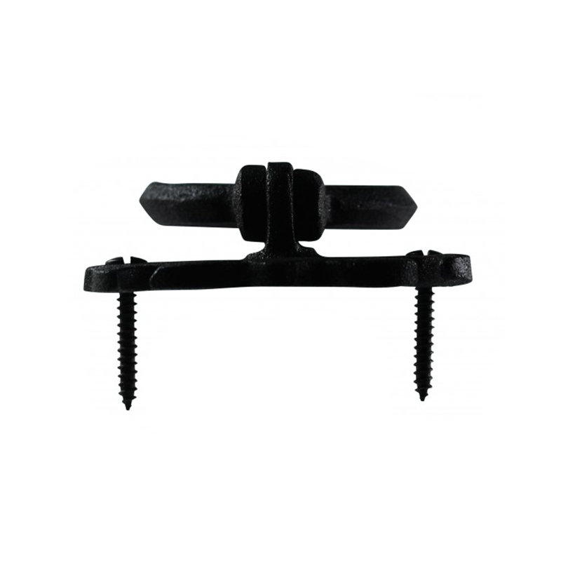 Rustic Black Wrought Iron Cabinet Ring Pulls with Mounting Hardware