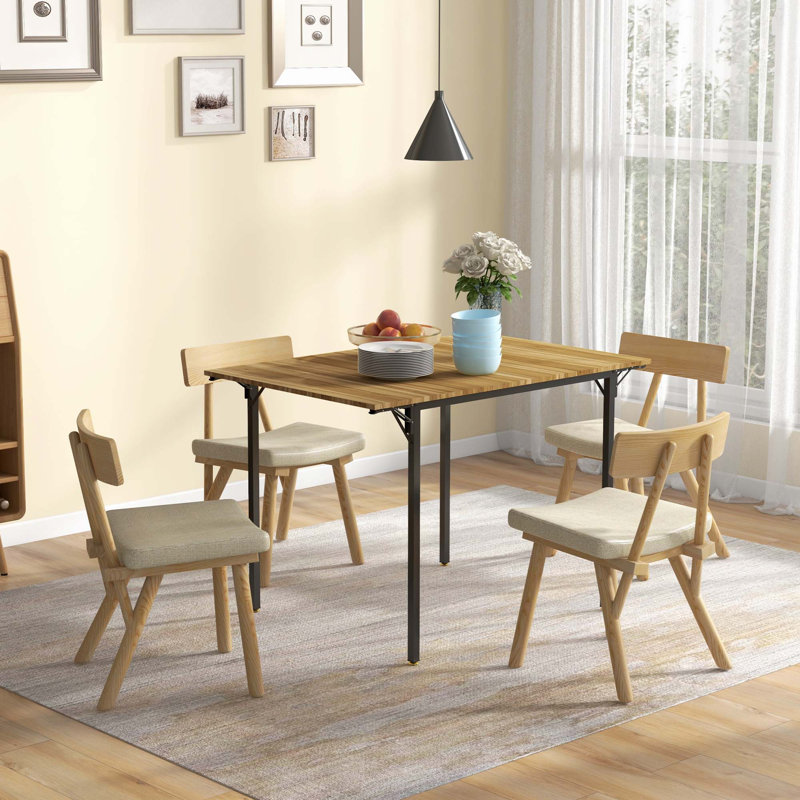 Table de salle à manger pliante pour 2 à 4 (table seulement), Noyer