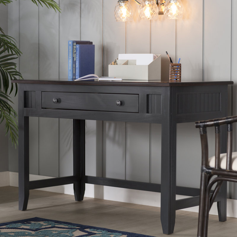 Bureau d'écriture en bois massif Willman, Cannelle brûlée, Rouge sang de bœuf