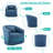 360-Degree Swivel Upholstered Armchair with Accent Pillow-367928024
