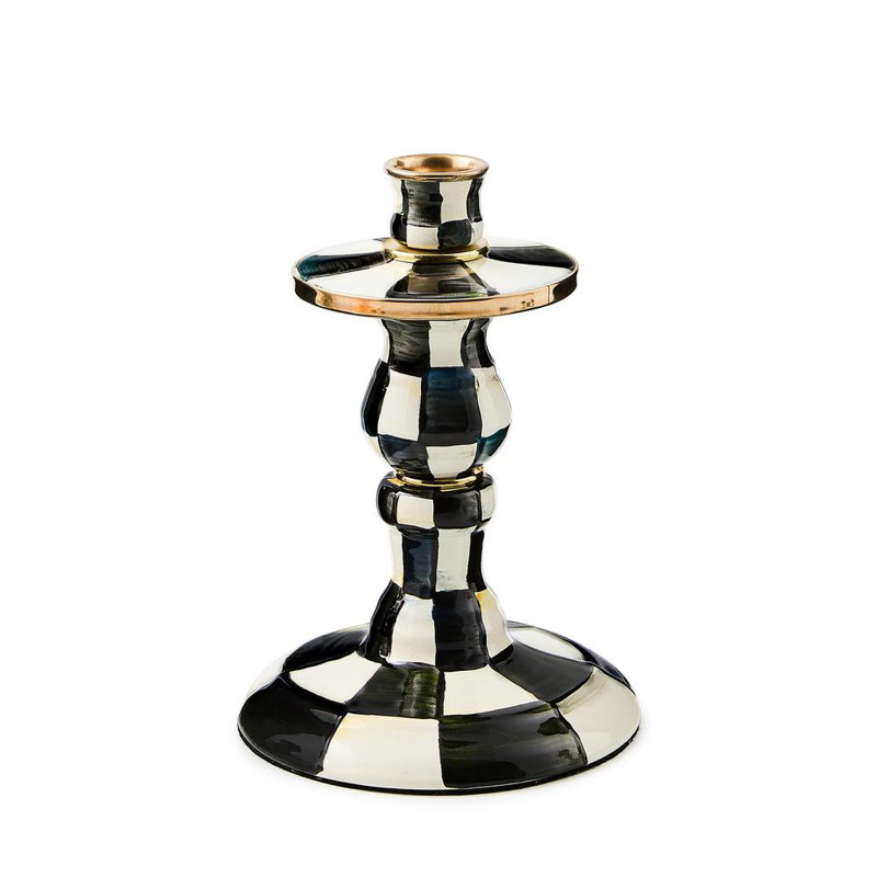 Petit chandelier en émail Courtly Check