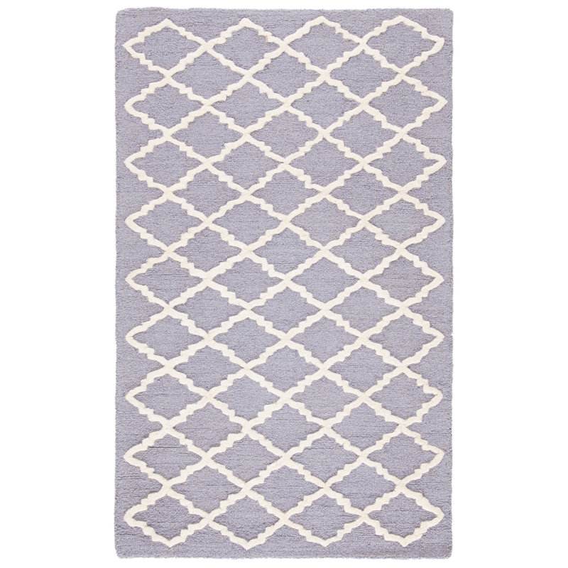 Cannen Hand Tufted Wool Geometric Rug, Rectangle 3' x 5'