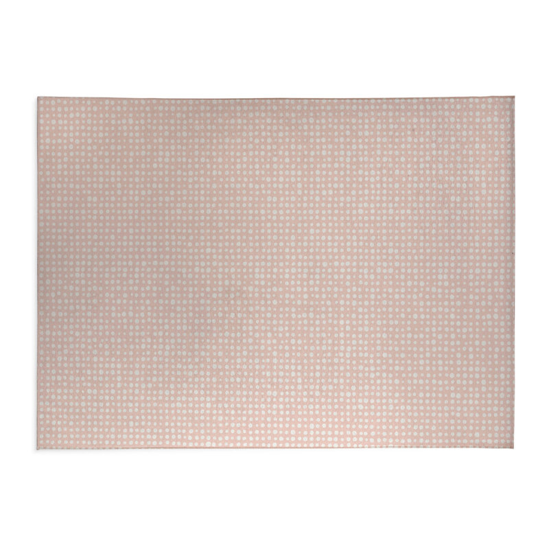 Tapis de bureau léger à pois assortis, L 7 pi x L 5 pi, Rose