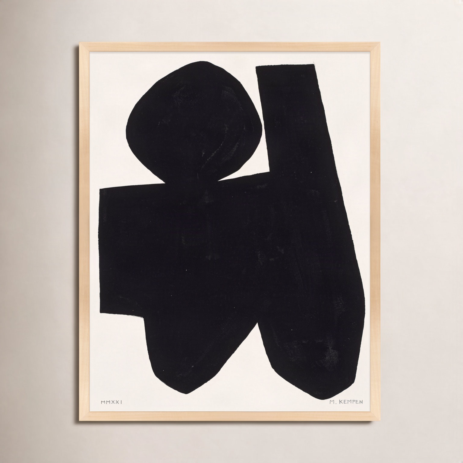 Module On White 4 by Michael Kempen, 50" H x 40" W x 1.25" D, Brown