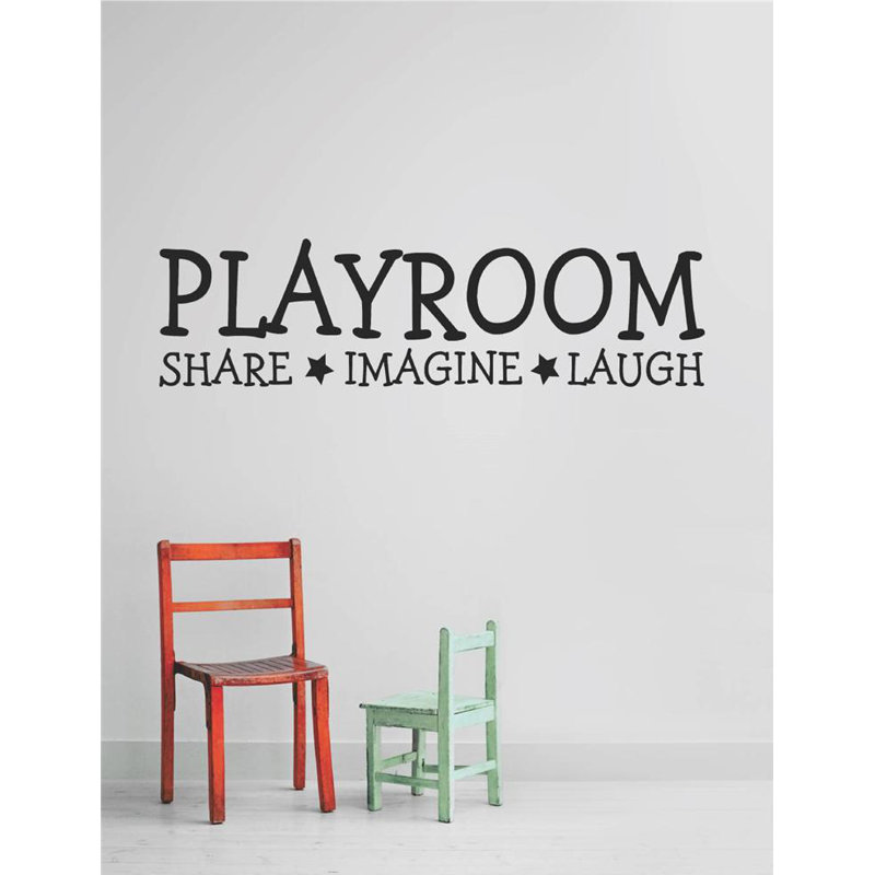 Décalcomanie murale salle jeux share imagine, Noir, H 8 po x l 20 po x P 0,16 po