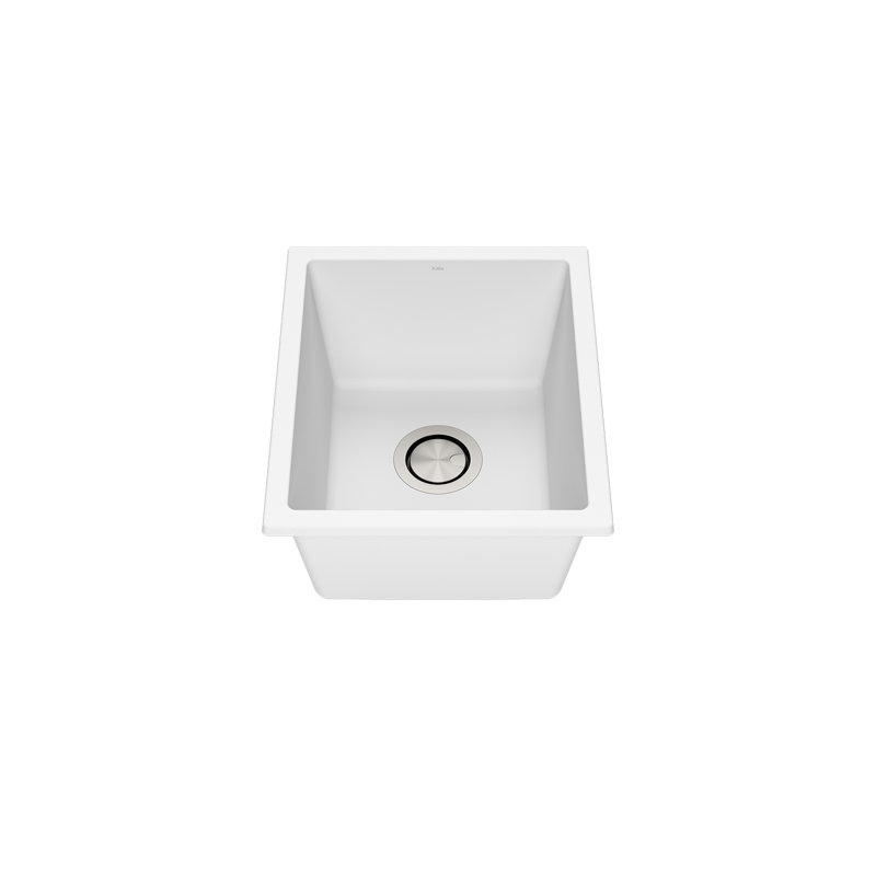  Collection Bacia – Évier de bar 15" en Granistone premium (Sous-plan ou encastré), Sand White