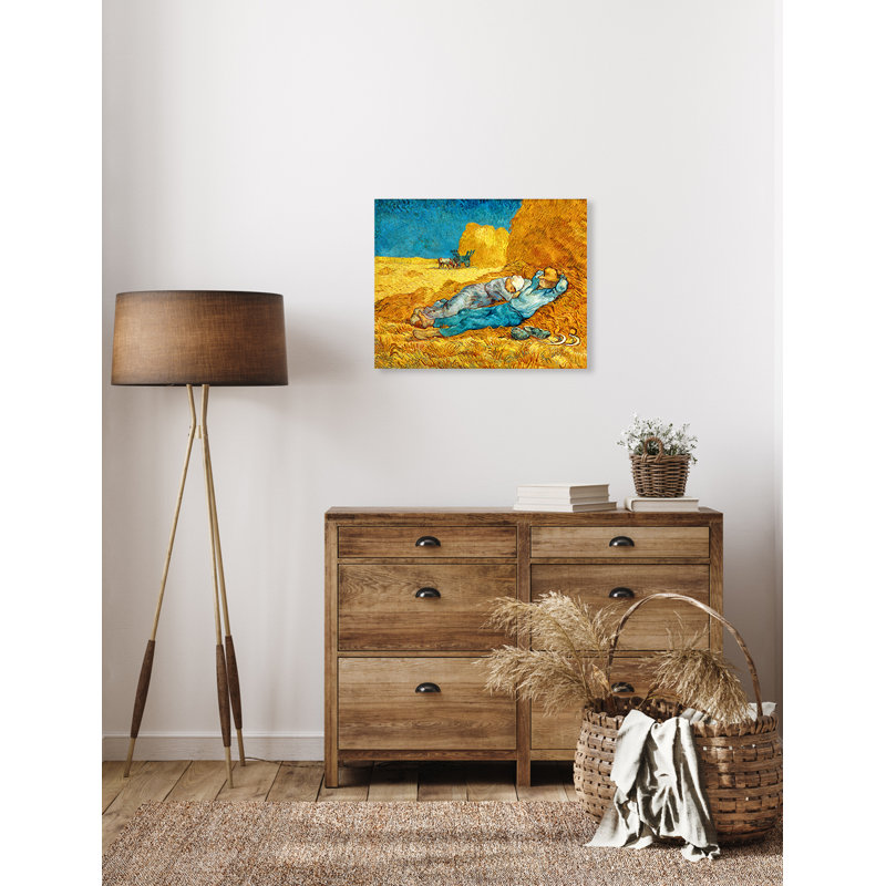 «Noon: Rest from Work», reproduction d'art de Vincent Van Gogh, impression sur toile à estampe numérique pour décoration intérieure