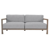 Tanah 80" Wide Outdoor Teak Patio Sofa with Cushions