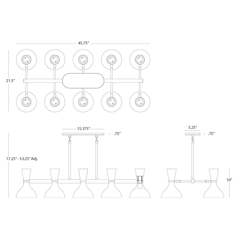 Clare 10 - Light Chandelier, Sugar Plum And Rose Water, Modern Brass