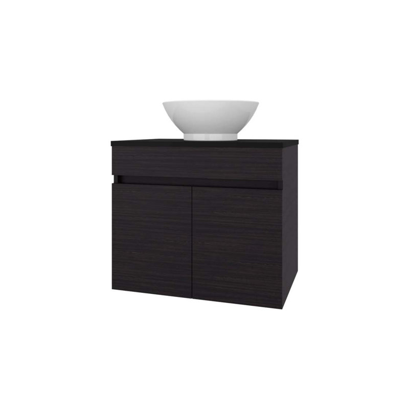 Meuble-lavabo avec 2 portes Wengue, Wengé