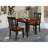 3 Piece Dining Table Set for Small Spaces Contains a Rectangle Dining Room Table with Dropleaf and 2 Wood Seat Chairs, Black & Cherry-121015830-121015828-132626102