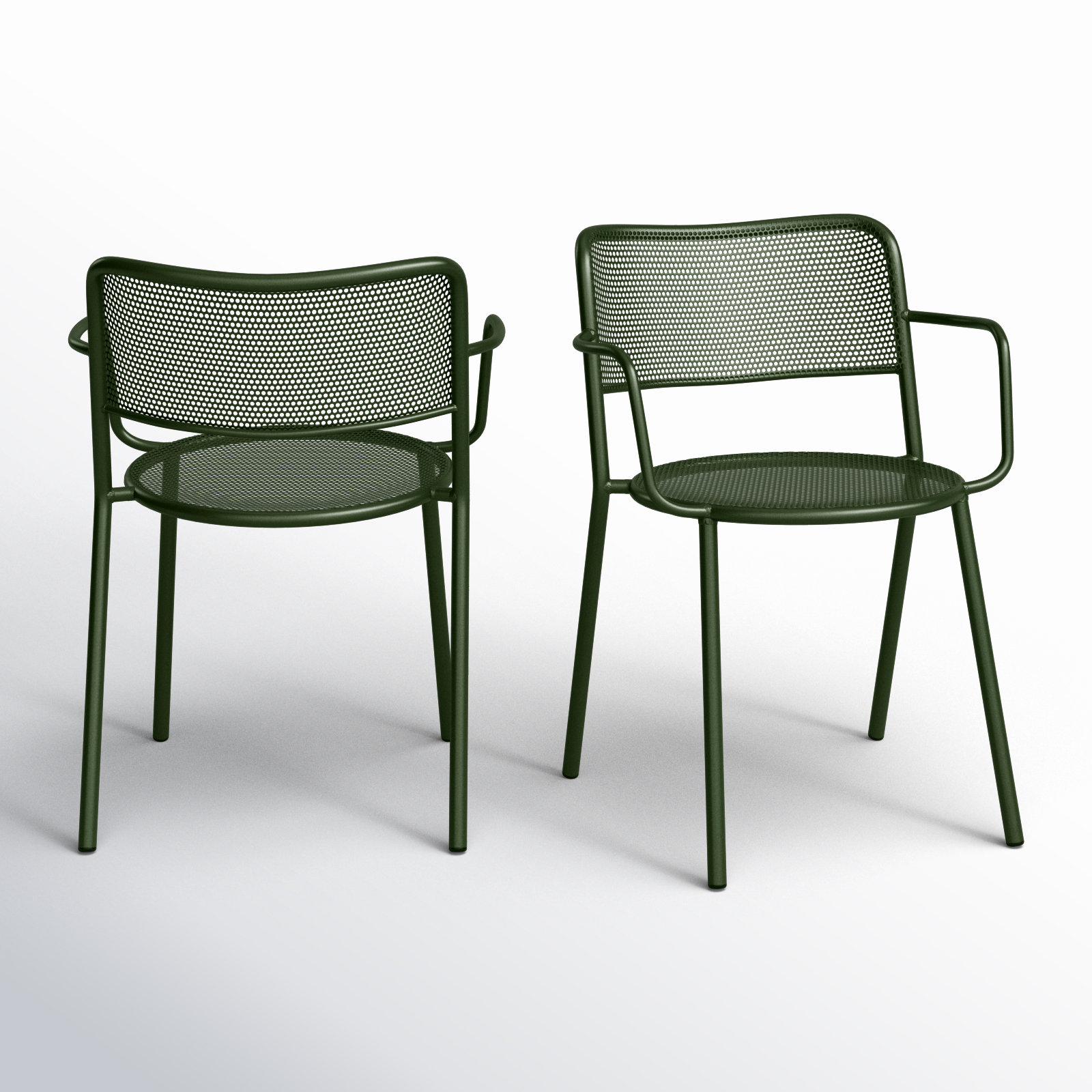 Wimberley Stackable Patio Armchair, Dark Green