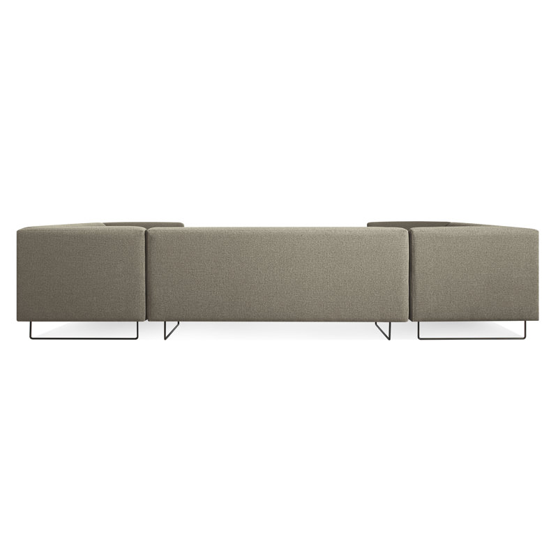 Bonnie And Clyde Sectional, Sanford Black Polyester Blend