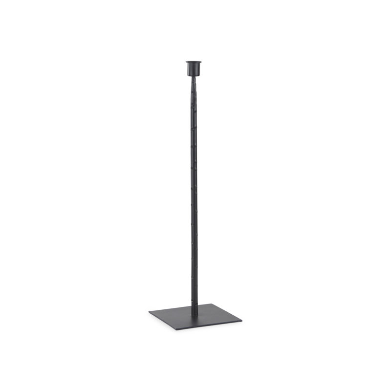 18" Black Metal Tabletop Taper Candlestick