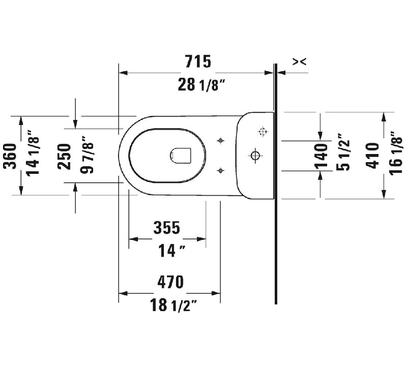 Toilette allongée une pièce Darling New 1,28 GPF (siège non inclus)
