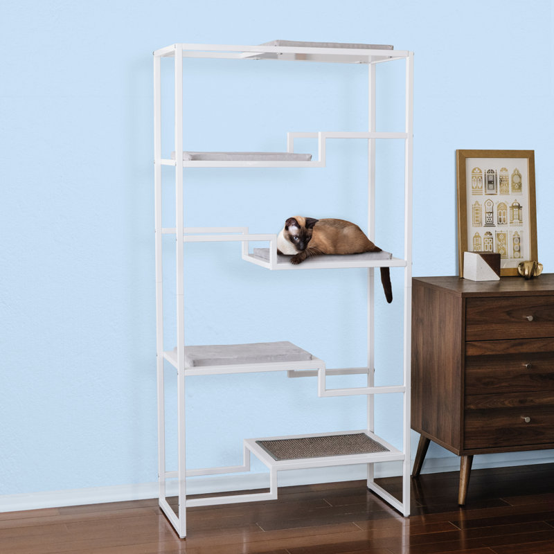 Tour pour chat 62 po Metropolitan, Blanc et blanc