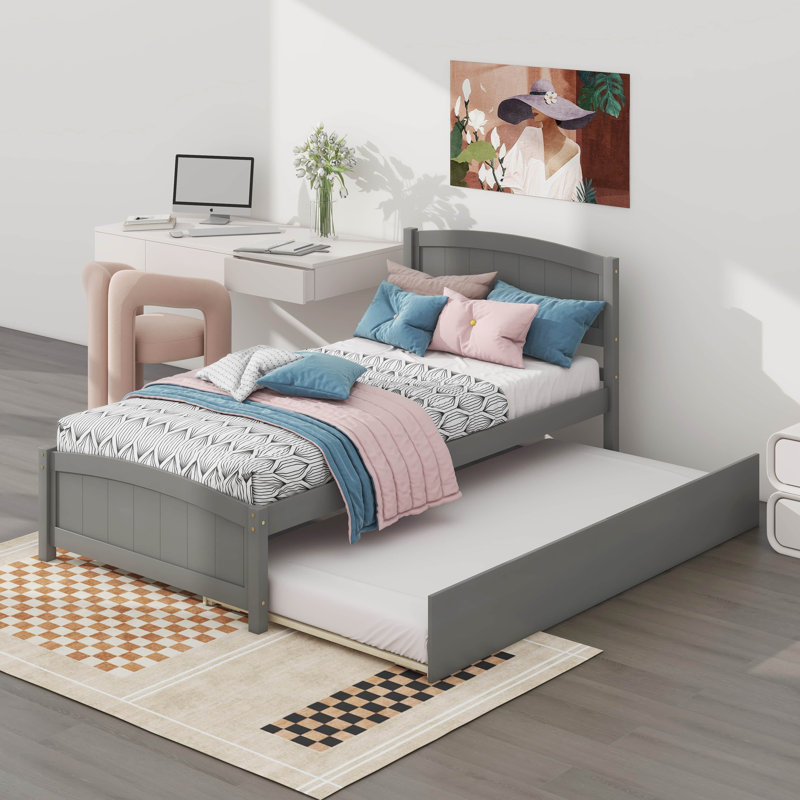 Lit plateforme simple avec lit gigogne