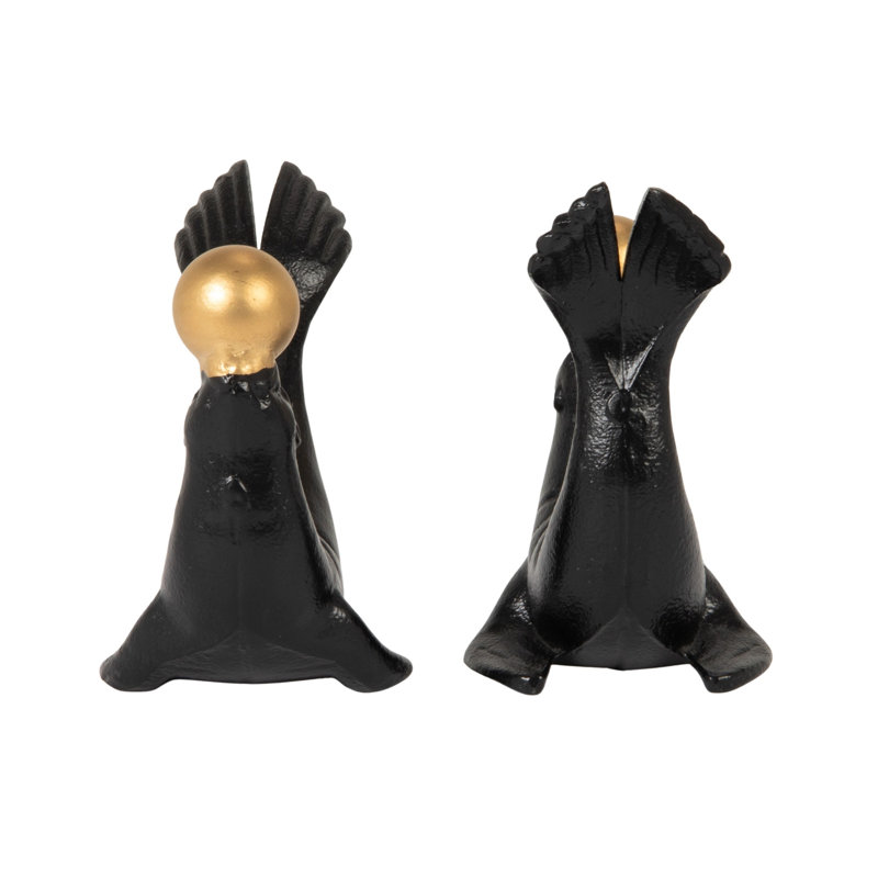 Cast Iron Seal Bookends