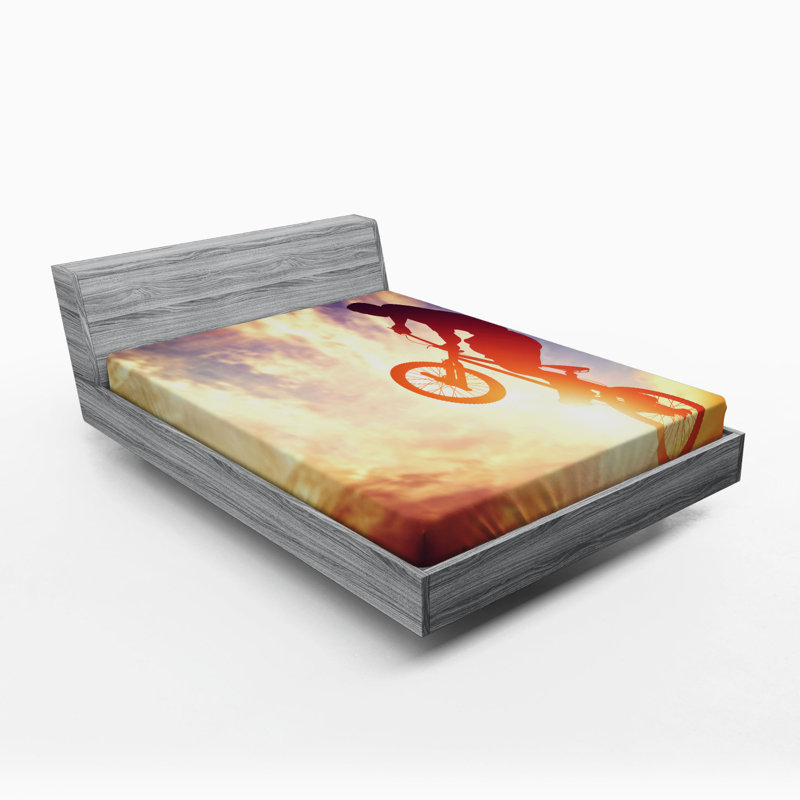 Microfiber Abstract Fitted Sheet, Full Fitted Sheet