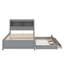 Lit plateforme avec lit gigogne, tiroirs et prises USB-1494461462