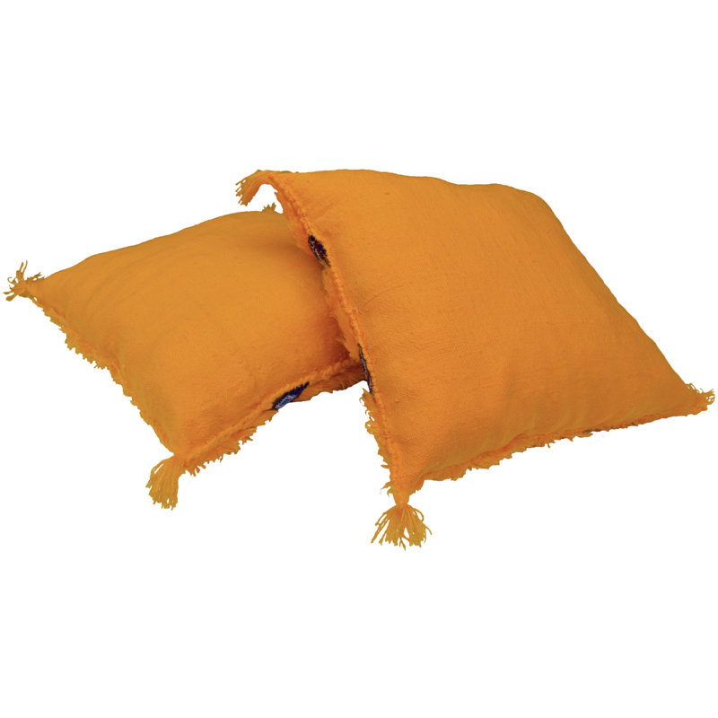 Square Pillow Cover & Insert, Orange/Red/White/Purple