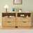 23.4'' W 2-Drawer Nightstand with Charging Station, Fluted Nightstand with Open Cubby