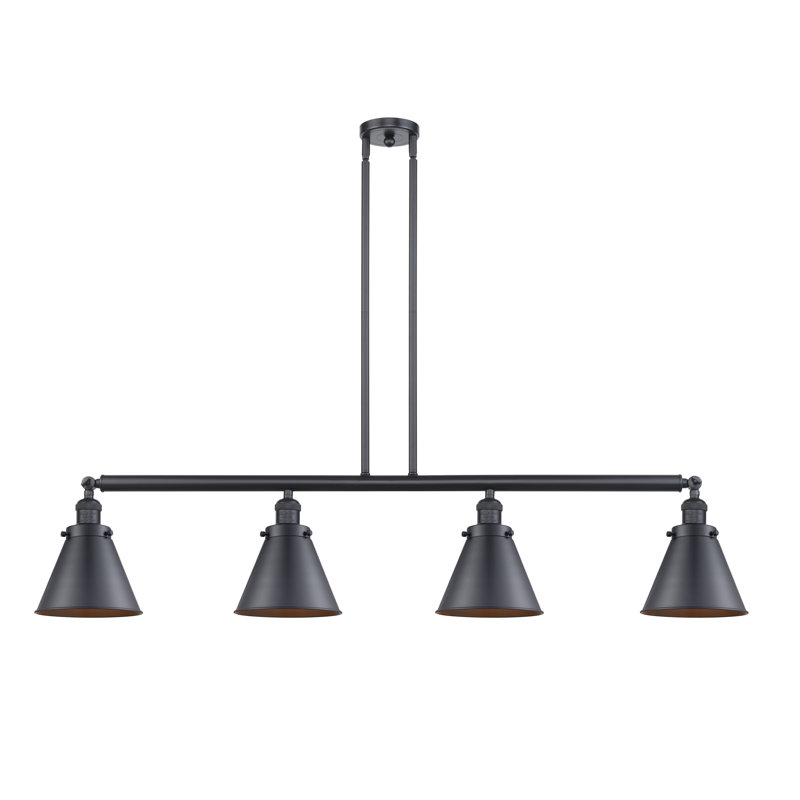 Luminaire suspendu pour îlot de cuisine 4 lumières Leija, Nickel poli, Nickel poli, DEL