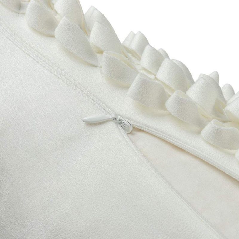  Housse de coussin rectangulaire, Blanc crémeux