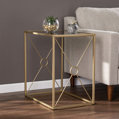 Table de bout à dessus miroir Larden