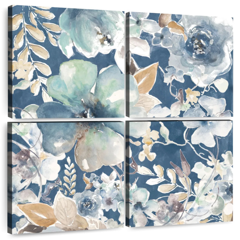 Harnek Indigo Beauty I, 32" H x 32" W