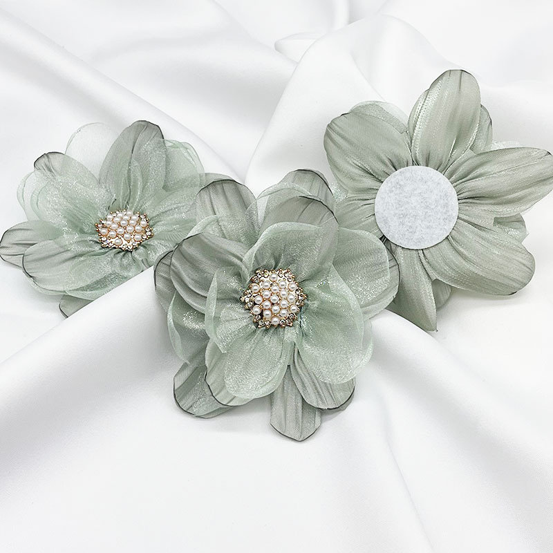 Adorable ensemble de 6 embrasses à rideaux avec fleurs Begonia, Vert