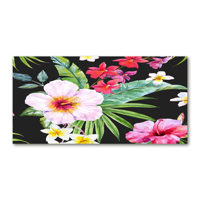 Hawaiian Flowers - No Frame Print, Canvas, 70cm H x 140cm W