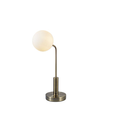34Cm Antique Brass Arched Table Lamp