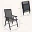 Ensemble de 4 chaises de patio pliantes Outsunny avec filet respirant et structure en acier thermolaqué-498576789