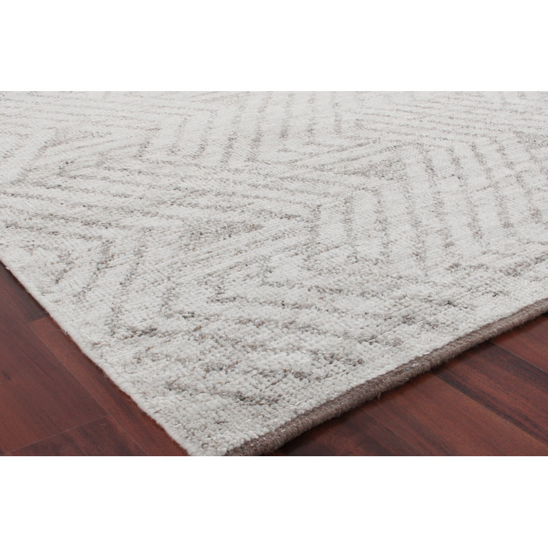 Eaton Hand Woven Wool Geometric Area Rug, Rectangle 8' x 10'